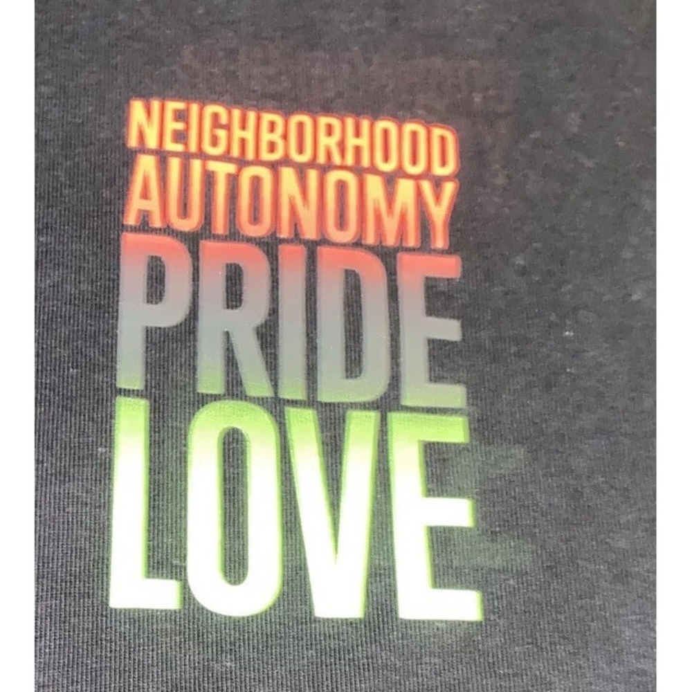 NIKE LA CITY EDITION PRIDE LOVE MENS‎ T-SHIRT SZ Large Tee Shirt Black - Picture 3 of 7
